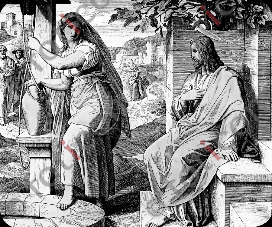 Jesus und die Samariterin | Jesus and the Samaritan Woman (foticon-simon-043-sw-020.jpg)